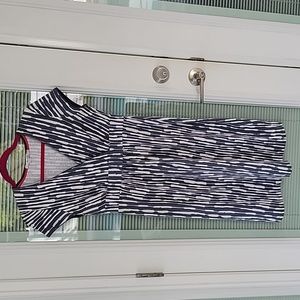 Boden Casual Jersey Day Dress V Neck Has Stretch Sz 6